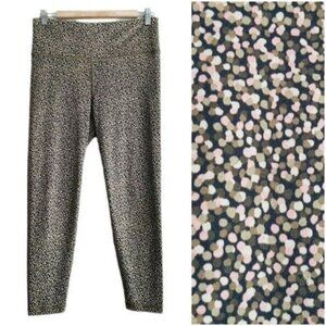 GAP Fit Eclipse Athletic Crop Leggings Dot Patern Regular Sz M